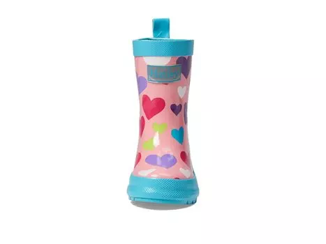 Ботинки Hatley Kids Colourful Hearts Shiny Rain Boots (Toddler/Little Kid/Big Kid), розовый