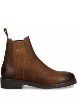 Ботинки из кожи Gant, коричневый