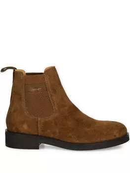 Ботинки из кожи Gant, коричневый
