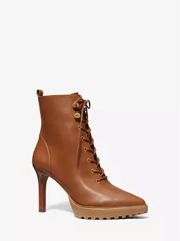 Ботинки Kyle кожаные со шнуровкой Michael Kors, коричневый