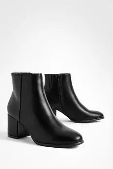 Ботинки на блочном каблуке Boohoo, черный