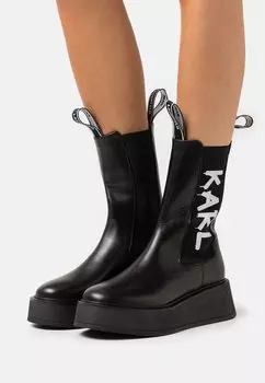Ботинки на платформе KARL LAGERFELD ZEPHYR MIDI GORE BOOT, цвет Black