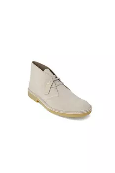 Ботинки на шнуровке Clarks кожаные, серый