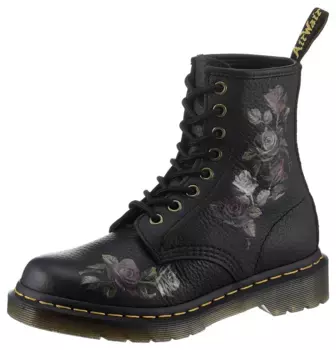 Ботинки на шнуровке DR. MARTENS "1460 Decayed", ботинки на массивном каблуке, туфли на платформе, ботинки на блочном каблуке, черный