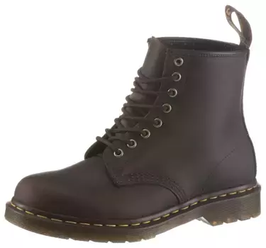 Ботинки на шнуровке DR. MARTENS "8 Eyes Boot Gaucho", с кожаной стелькой - узкая форма, коричневый