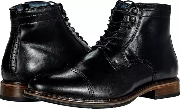 Ботинки на шнуровке XC Flex Raleigh Cap Toe Zip Johnston & Murphy, цвет Black Full Grain