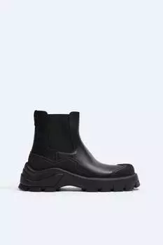 Ботинки необычного дизайна ZARA, черный