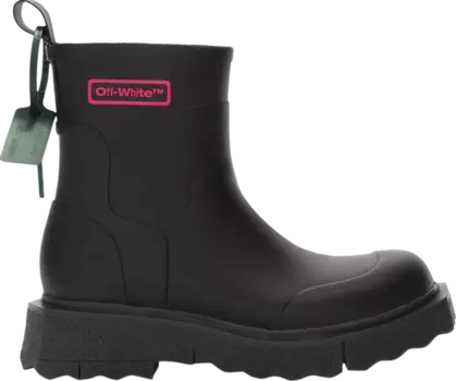 Ботинки Off-White Rain Boot Black Fuchsia, черный
