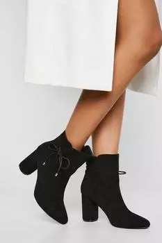 Ботинки с бантом Boohoo, черный