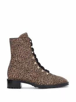 Ботинки с леопардовым принтом Stuart Weitzman