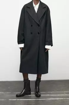Ботинки с металлическими деталями ZARA, черный