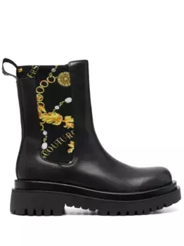 Ботинки с принтом Baroque Versace Jeans Couture, черный