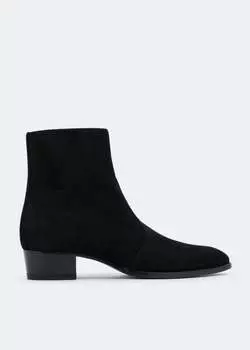 Ботинки SAINT LAURENT Wyatt zipped boots, черный