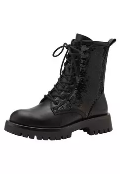 Ботинки со шнурками Tamaris, цвет black
