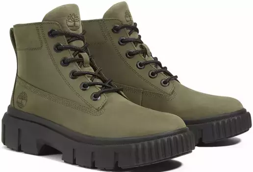 Ботинки Timberland на шнуровке "Greyfield Leather Boot", оливковый