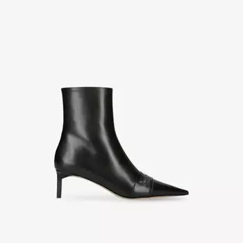 Ботинки Tom Ford Eva 55 на каблуке из кожи, черный