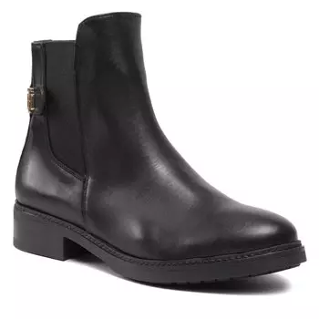 Ботинки Tommy Hilfiger ThLeather Flat, черный