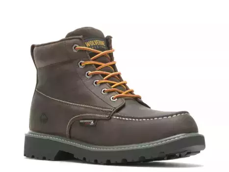 Ботинки Wolverine Floorhand Moc Soft Toe Work Boot — мужские, темно-коричневые