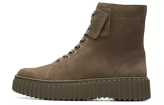 Ботинки женские зеленые Clarks