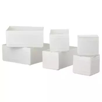 Бокс-сет, белый, 6 шт. SKUBB IKEA