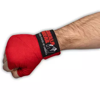 Боксерские бинты красные GORILLA WEAR, красочный