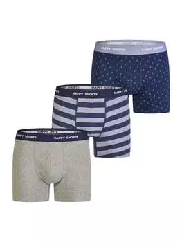 Боксерские трусы Happy Shorts, цвет grey-anchor-stripe