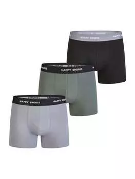 Боксерские трусы Happy Shorts, цвет grey-black-khaki