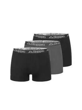 Боксерские трусы Kappa, цвет kappa boxershorts 3er pack 2x schwarz/1xanthrazit