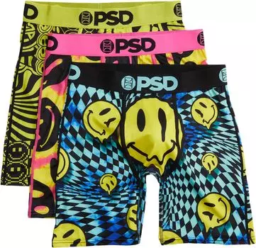 Боксерские трусы PSD, цвет Multi/Smiley Dripp 3-Pack Underwear