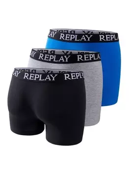 Боксерские трусы Replay, цвет black grey blue