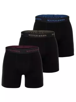 Боксеры, 3 шт. Scotch & Soda, черный