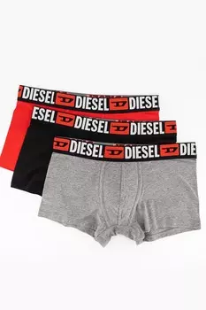 Боксеры Damien с логотипом на талии — 3 пары Diesel, красный