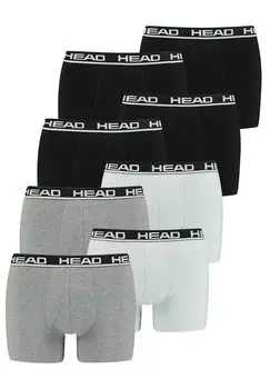 Боксеры HEAD Boxershorts Head Basic Boxer 8P, цвет Black/Grey Combo
