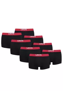 Боксеры Levis Boxershorts LEVIS MEN SOLID BASIC TRUNK ORGANIC CO 8 шт, цвет Black/Red