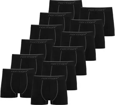 Боксеры normani 12 x Herren Baumwoll-Boxershorts, серый