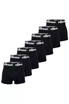 Боксеры с логотипом на поясе - 7 пар Ellesse, черный