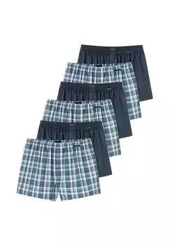 Боксеры шорты 6-pack web Schiesser, синий
