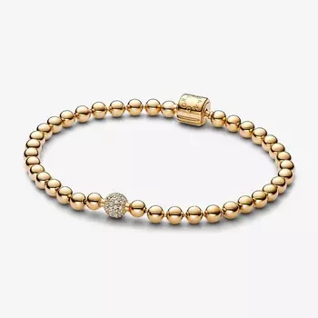 Браслет Beads & Pav, золото