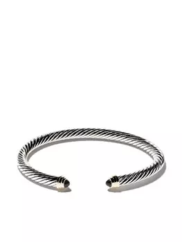 Браслет Cable Classics из серебра и желтого золота с ониксом David Yurman, серебряный
