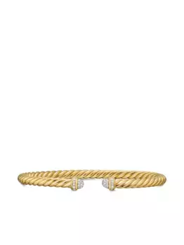 Браслет Cablespira Flex из желтого золота с бриллиантами David Yurman, золотой