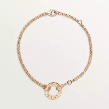 Браслет Cartier Love, розовое золото/бриллианты