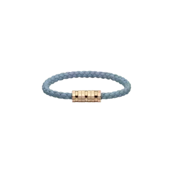 Браслет Chopard ICE CUBE BRACELET - Кожа светло-голубого цвета - металл цвета розового золота