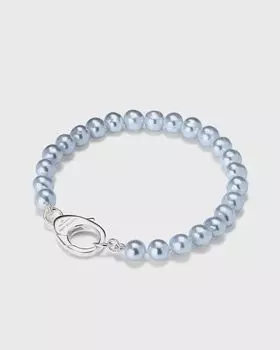 Браслет Hatton Labs Classic Pearl Bracelet, цвет sterling silver