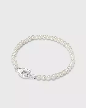Браслет Hatton Labs Mini Pearl Bracelet, цвет sterling silver