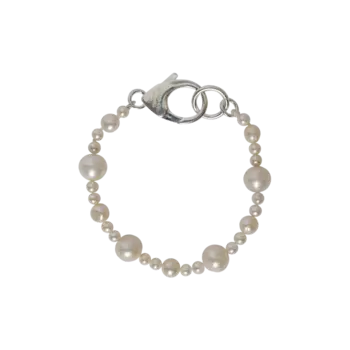 Браслет Hatton Labs XL Pebbles Pearl Bracelet, серебряный