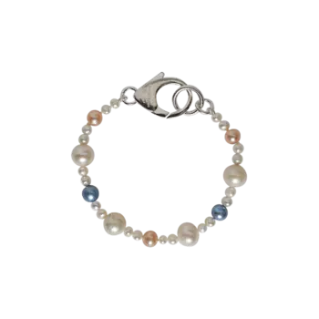 Браслет Hatton Labs XL Pebbles Pearl Bracelet, серебряный