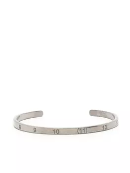Браслет-кафф Numerical с гравировкой Maison Margiela, серебряный