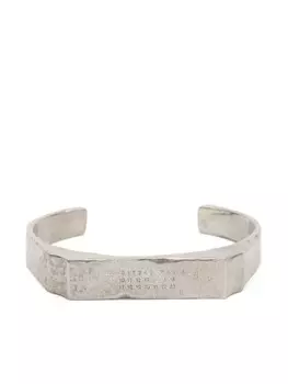 Браслет-кафф с декором Numbers MM6 Maison Margiela, серебряный