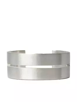 Браслет-кафф Ultra Reduction Slit Parts of Four, серебряный