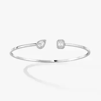 Браслет Messika My Twin Toi & Moi Thin 0.15ct x2, белое золото/бриллианты
